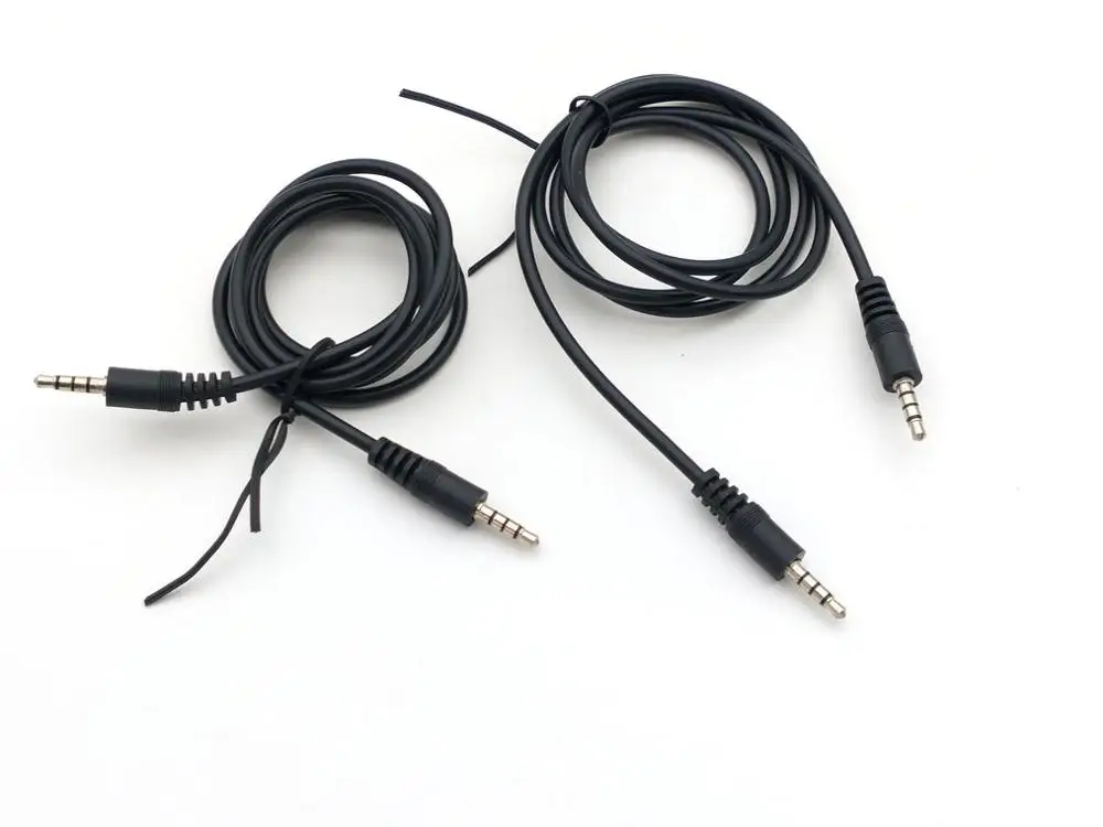 2 шт. 1 м 4-полюсный 3 5 мм штекер мини-джек аудио соединительный кабель |