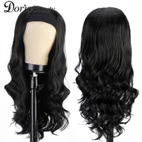 headband wig synthetic wigs for women black wig natural hair long wig wavy body wave glueless headwraps blonde red brown ginger