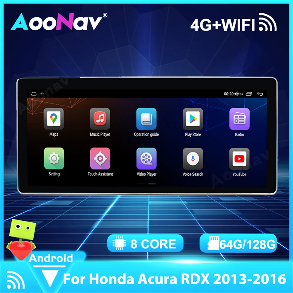 

Car Multimedia Android 10.0 128GB For Honda Acura RDX 2013 2014 2015 2016 Car radio GPS Navigation player Stereo Touch Screen