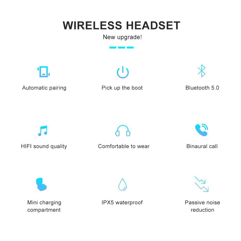 TG2 TWS Bluetooth 5,0 наушники стерео беспроводные наушники HIFI Звук спортивные наушники громкой связи игровая гарнитура с микрофоном для телефона