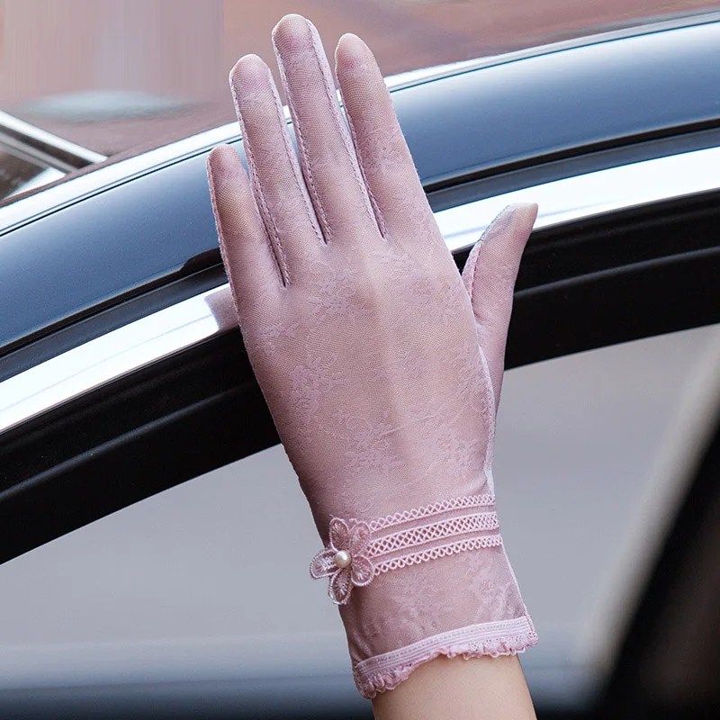 

Tartan Legend Sunscreen Gloves Women's Summer Thin Anti Ultraviolet Lace Riding Driving Sunscreen Hand Sleeve Ice Gloves
