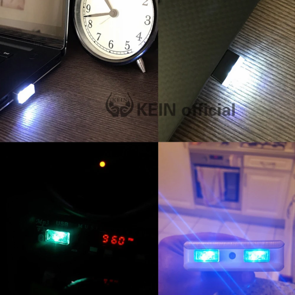 KEIN 1 шт. USB мини-атмосфера светодиодный светильник лампы Интерьер автомобиля Usb