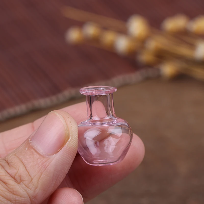 Аксессуары для кукольной мебели миниатюрные стеклянные голубые кувшины