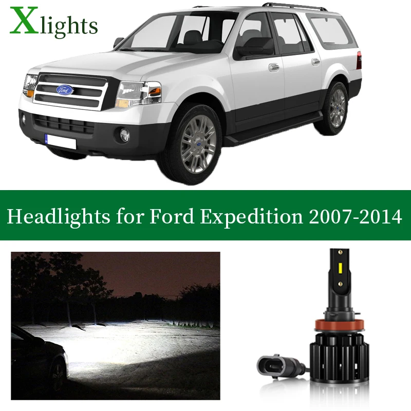 Xlights Светодиодные фары Лампа ближнего света Canbus NO error 12V 24V для Ford Expedition 2007 2008 2009 2010