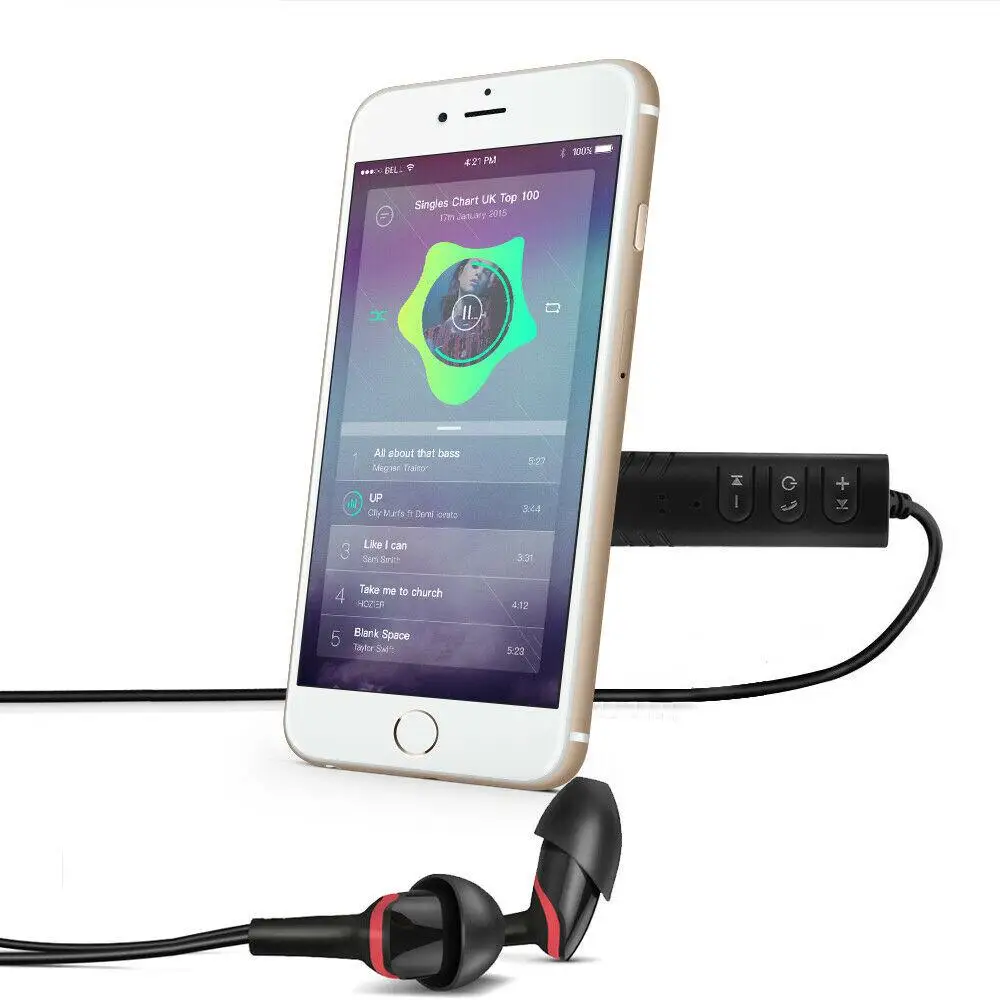 

Aux Adapter Bluetooth V5.0 Transmitter Receiver 3.5mm Wireless AUX Audio Music