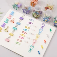 star box colorful metal clip large headed binder clips office binding supplies set delicate stationery