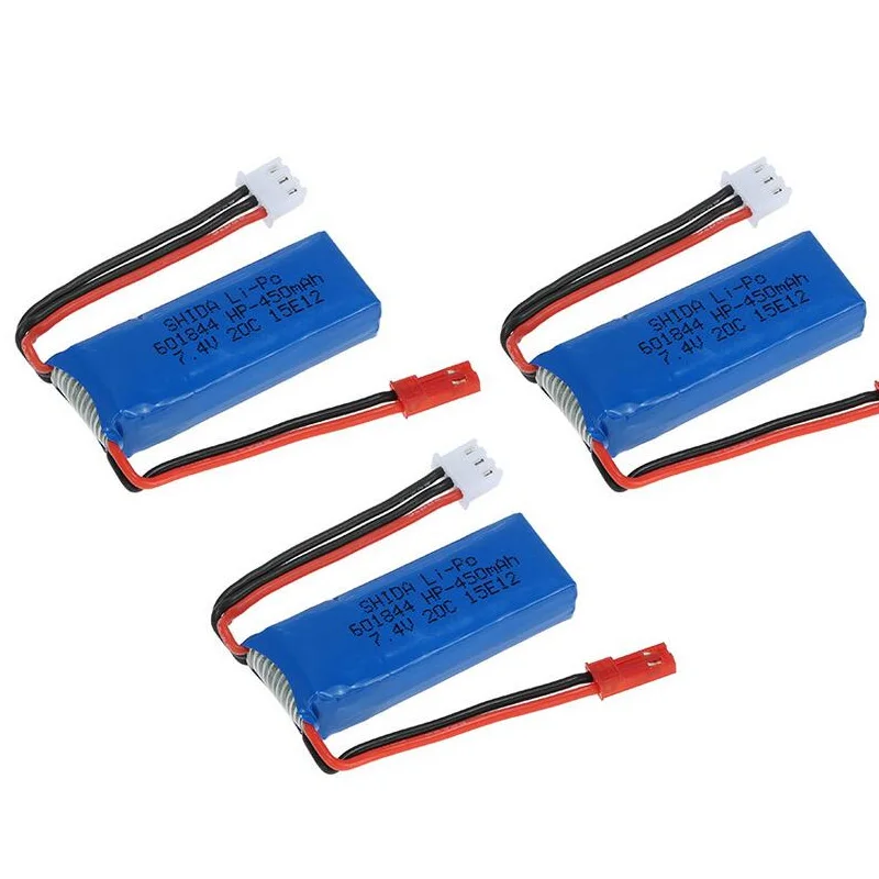 2/4/6 шт 7 4 V 450mAh 20C Lipo батарея 2S для WLtoys K969 K989 K999 P929 P939 RC автомобиль Rc Дрон|lipo battery|lipo