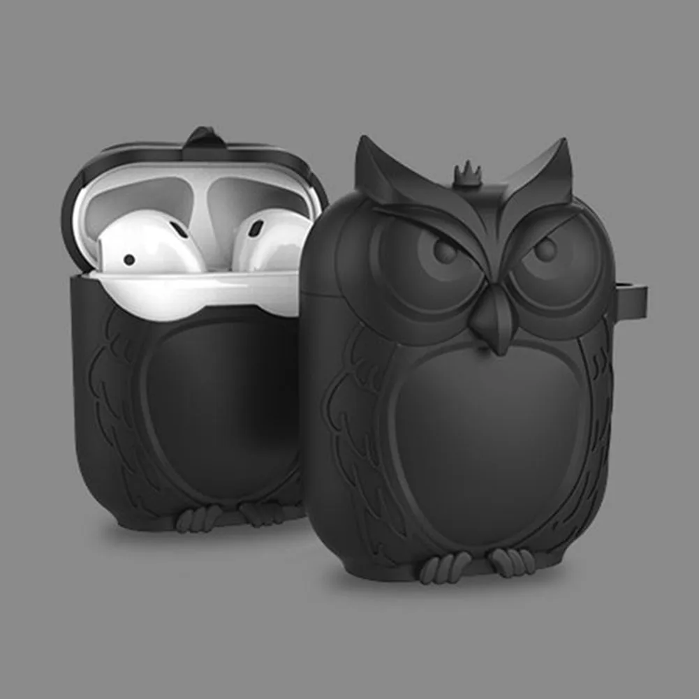 Защитный чехол в форме совы для наушников Apple | Электроника