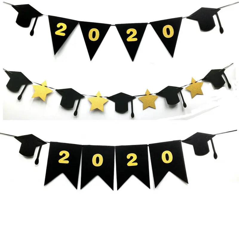 Выпускной вечерние украшения баннер доктор шляпа со звёздами флаг США гирлянда