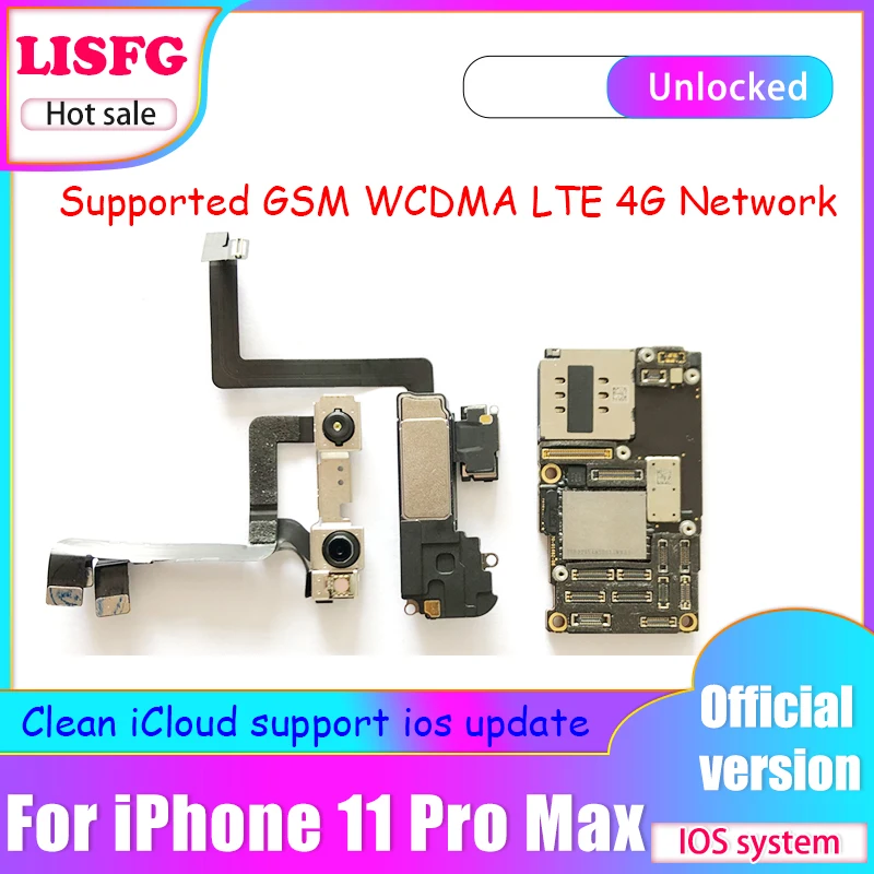 original unlocked Motherboard For iPhone 11 Pro Max motherboard with IOS System Clean iCloud logic board | Мобильные телефоны и