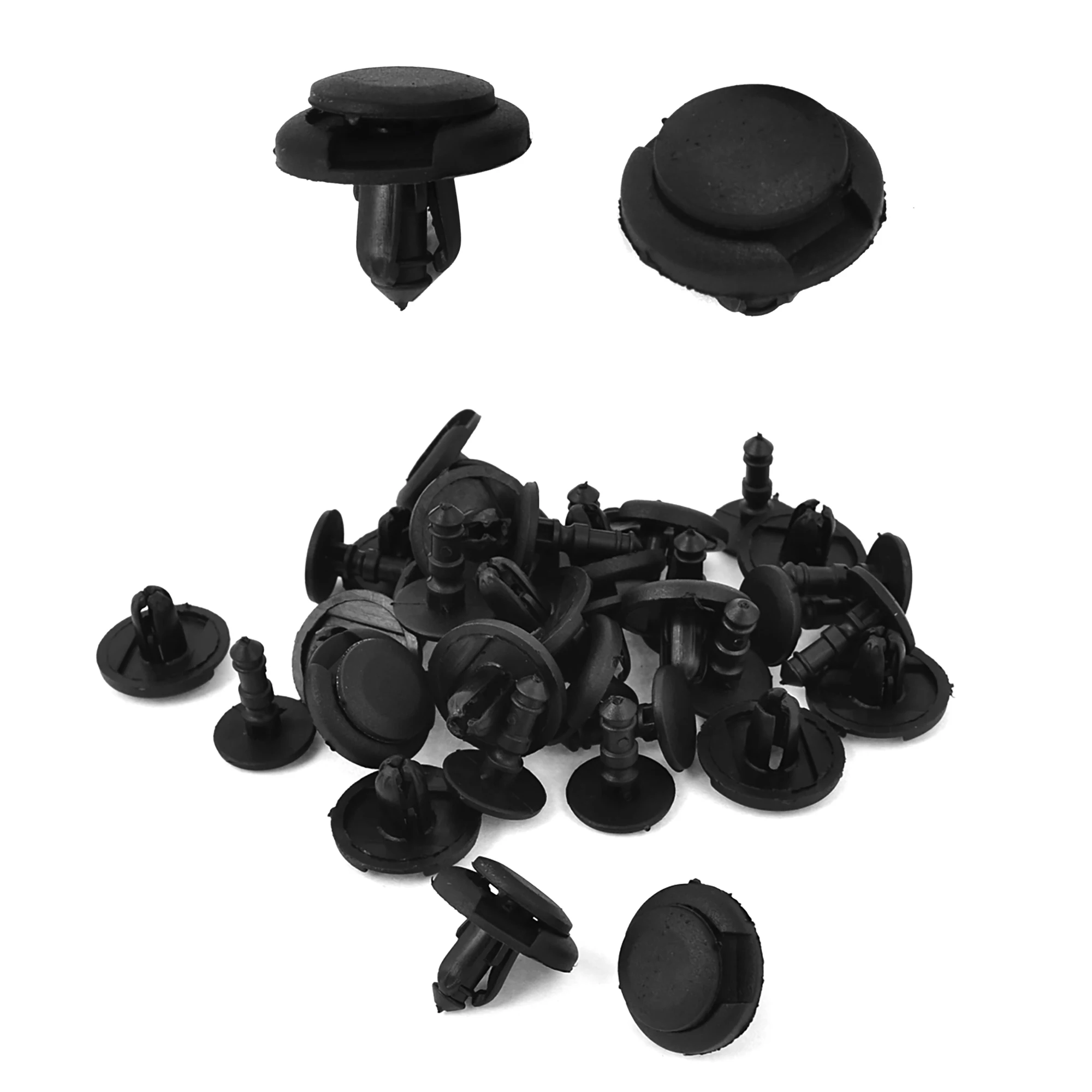 Uxcell 20 Pcs Fit Hole 6Mm Black Plastic Rivets Fastener Fender Car Bumper Push Clips Head . | 11mm 13mm 15mm 19.5mm Автомобили и