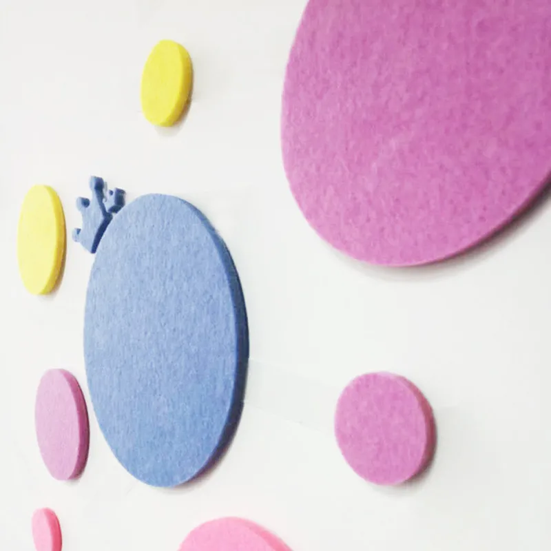 WS102 пользовательские креативные графические фетровые фотообои круглая