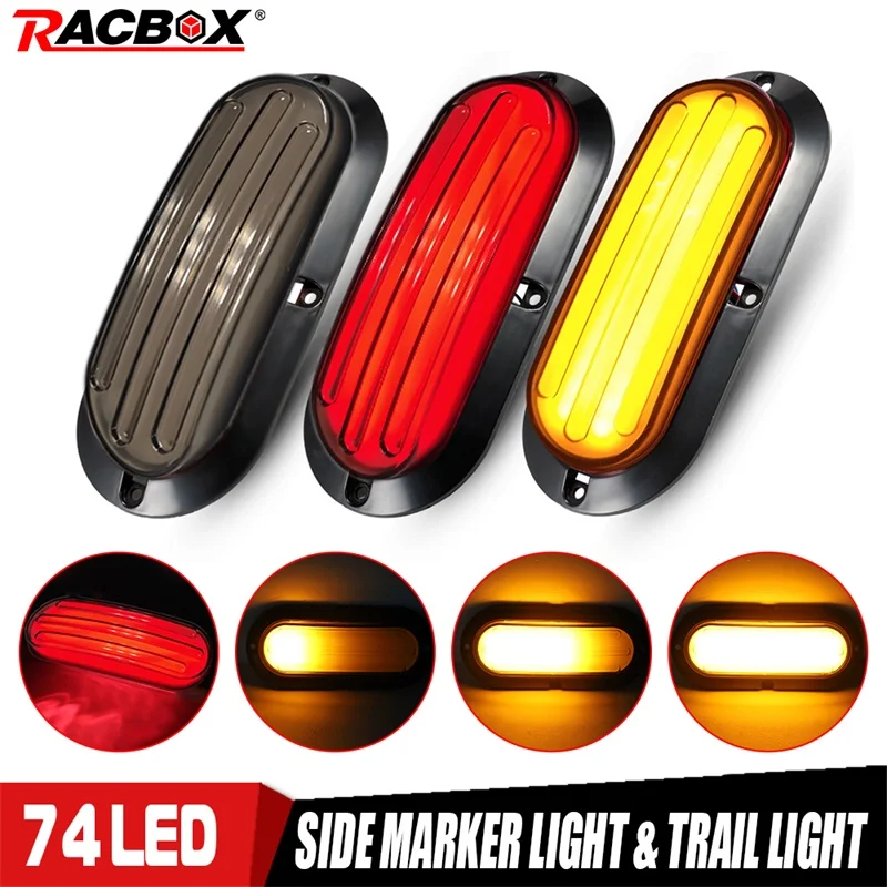 2x трейлер грузовик дневной ходовой светильник 74LED DRL течет сигнал поворота лампа