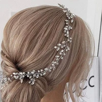 whitney rhinstone wedding accessories jewelry silver handmade women hair ornaments headpieces bridal headband diademas novias