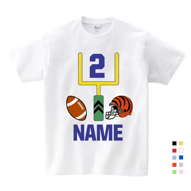 

Boys Girls Football T-shirt White Short Sleeved T Shirt Size 2 3 4 5 6 7 8 9 Year Children Short T-shirts Basketball Sports Tees