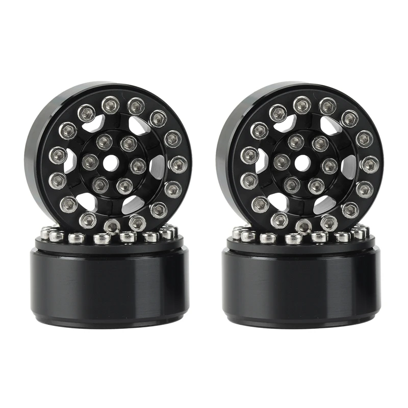 

4Pcs 1.0Inch CNC Metal Beadlock Wheel Rims Hub for 1/24 RC Crawler Car Axial SCX24 90081 AXI00001 AXI00002 Parts