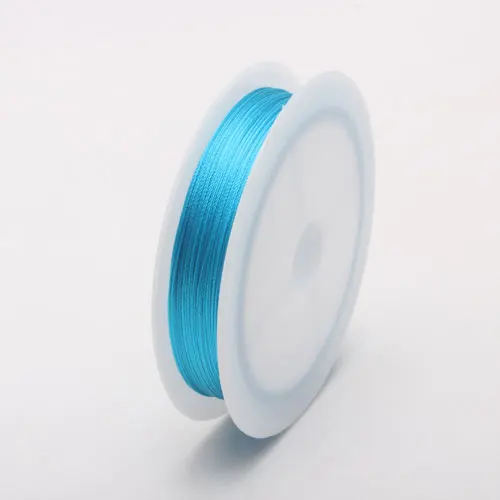 Blue 033 1roll/lot 0.3/0.5/0.7/1.0MM Mixed multicolor options Nylon Thread line/wire/rope choker earrings Bracelet necklace jewelry makin - Цвет: Blue 033