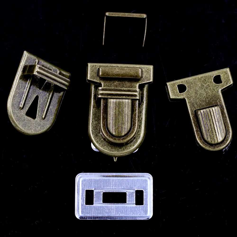 50Sets Bronze Tone Press Snap Clasps Closure Lock Hardware Metal For Craft Handbag Coin Purse Travel Bag DIY Accessories 34x25mm