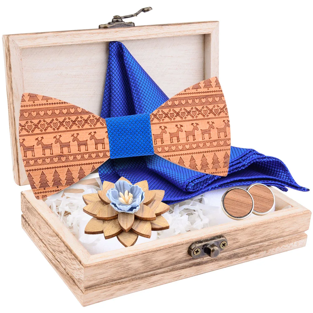 Новый резной деревянный галстук-бабочка для мужчин ручной работы Подарочная