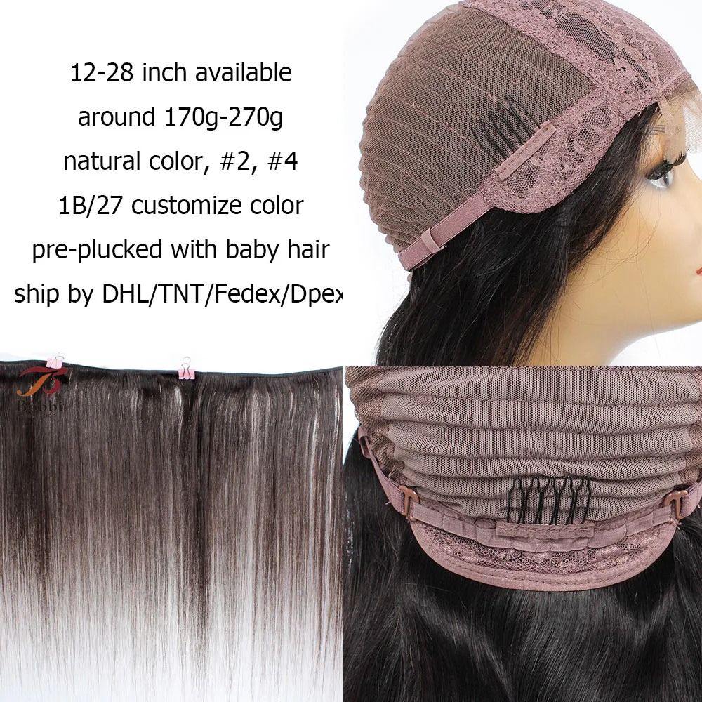 Двухцветный парик из человеческих волос на шнуровке 4x4 с эффектом омбре медовая