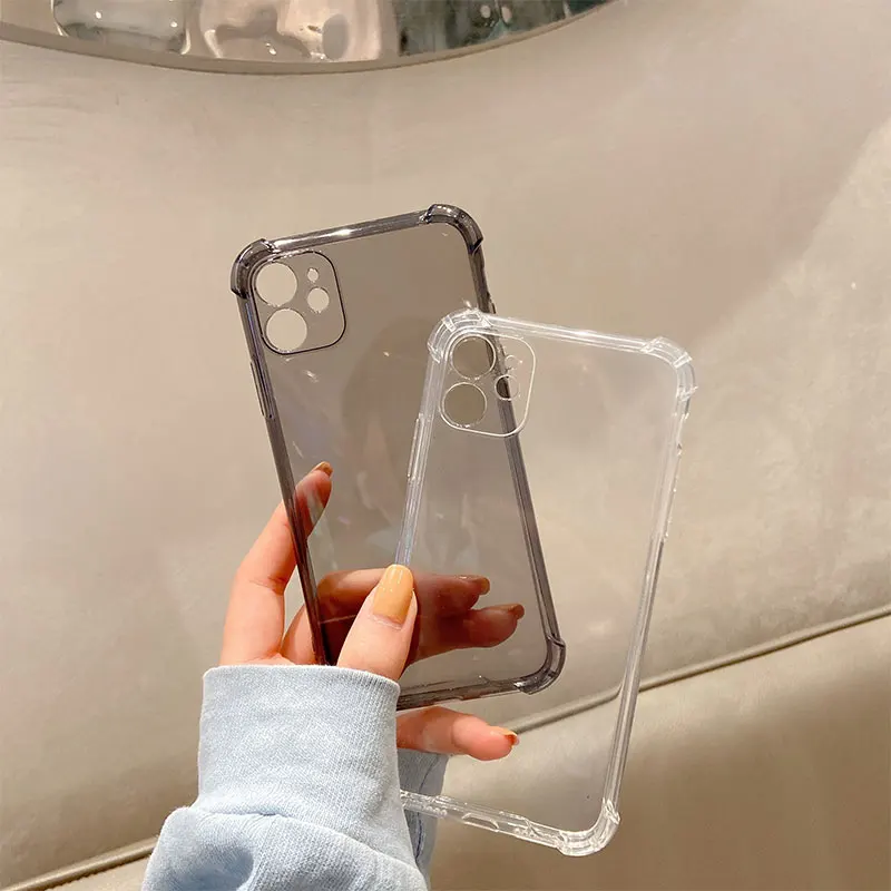 

Lens Protection Shockproof Phone Cases For iPhone 12 11 Pro Max Xs X Xr 6 7 8 Plus SE 2020 Clear Silicone Case Soft Back Cover