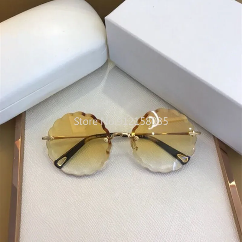

Очки солнцезащитные женские в круглой оправе, модные классические брендовые дизайнерские очки в винтажном стиле с лепестками, 2021