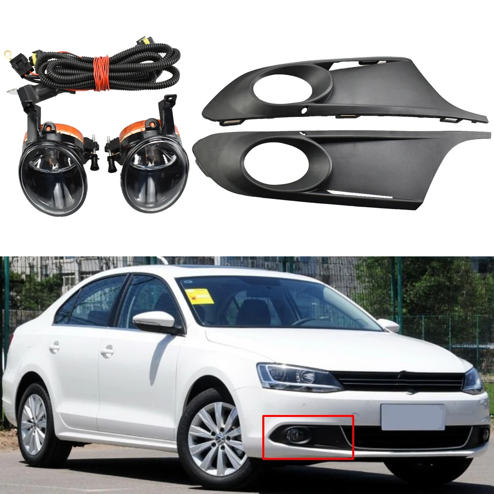 Галогенные Противотуманные фары и крышка рамы для VW Jetta MK6 2011 2012 2013 2014 передний
