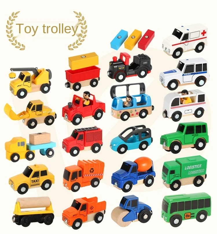 

Wooden multifunctional magnetic Thomas car scene car compatible with Thomas Wooden Track