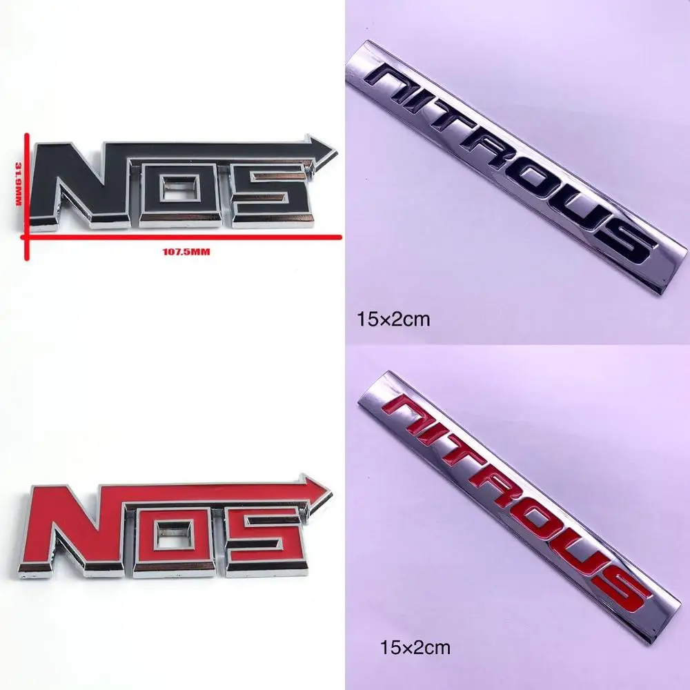 

1set NOS Nitrous Car stickers Tuning Racing Metal car styling Decal motocross racing Car NOS Stickers laser for drag racing