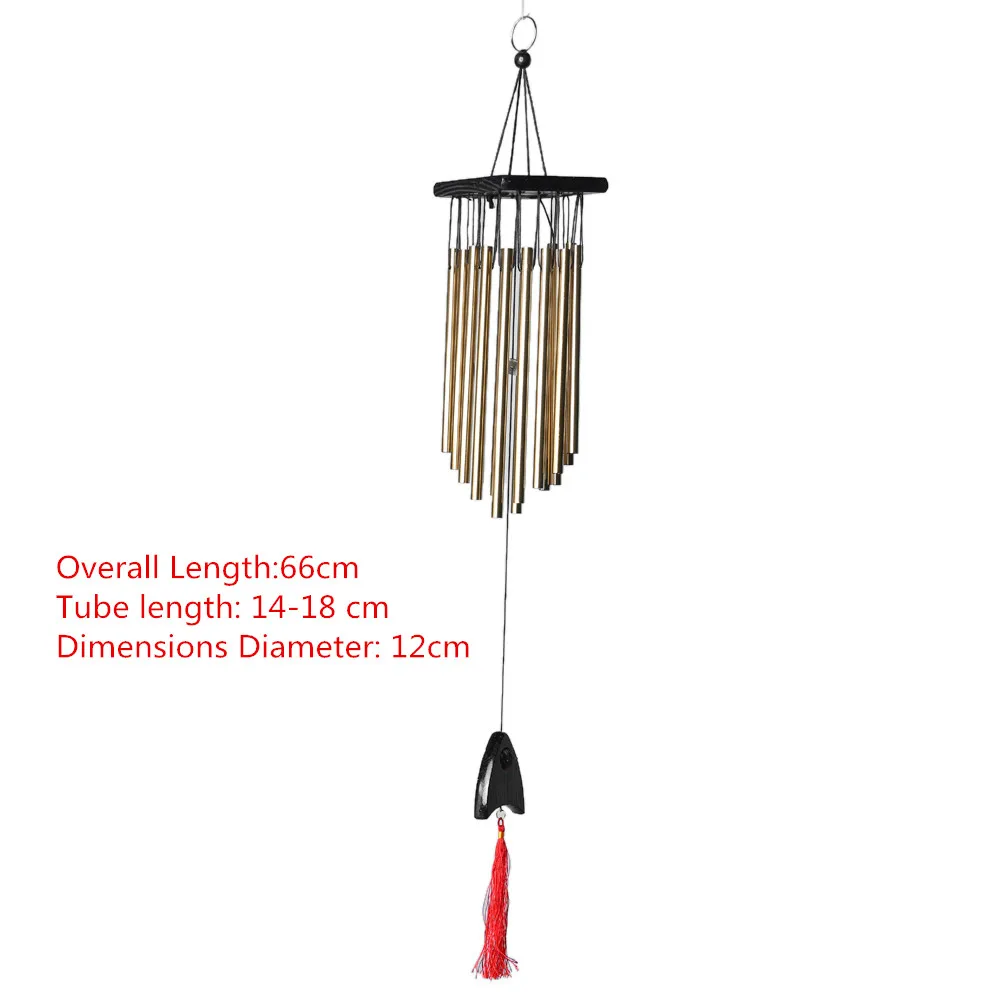 66 см Алюминиевая трубка + сплав Открытый Жилая колокольчики ветра двора сада