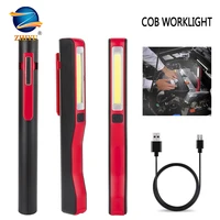 rechargeable led work lightportable pocket cob flood lightinspection lampled flashlightusb charger or powered by aaa battery