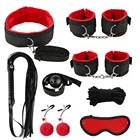 БДСМ 8 шт. флирт постельные фиксаторы для взрослых набор для связывания нейлоновая плюшевая веревка для раба эротические игры секс-игрушки аксессуары Фетиш для пар