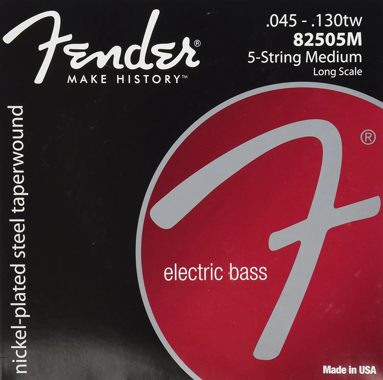 Fender 8250's никелированные Струны для бас-гитары, средние, 4/5 струны - Цвет: 82505M