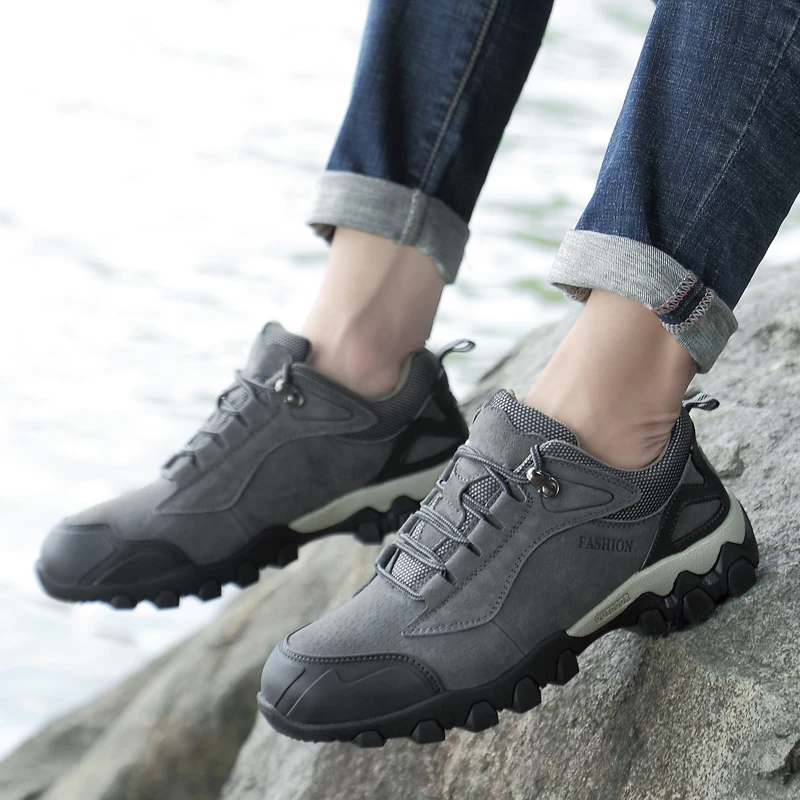 

New Arrival Men Hiking Shoes Jogging Sport Trekking Sneakers Tracking shoes Outdoor Hunting Boots For Men Waterproof Climbing