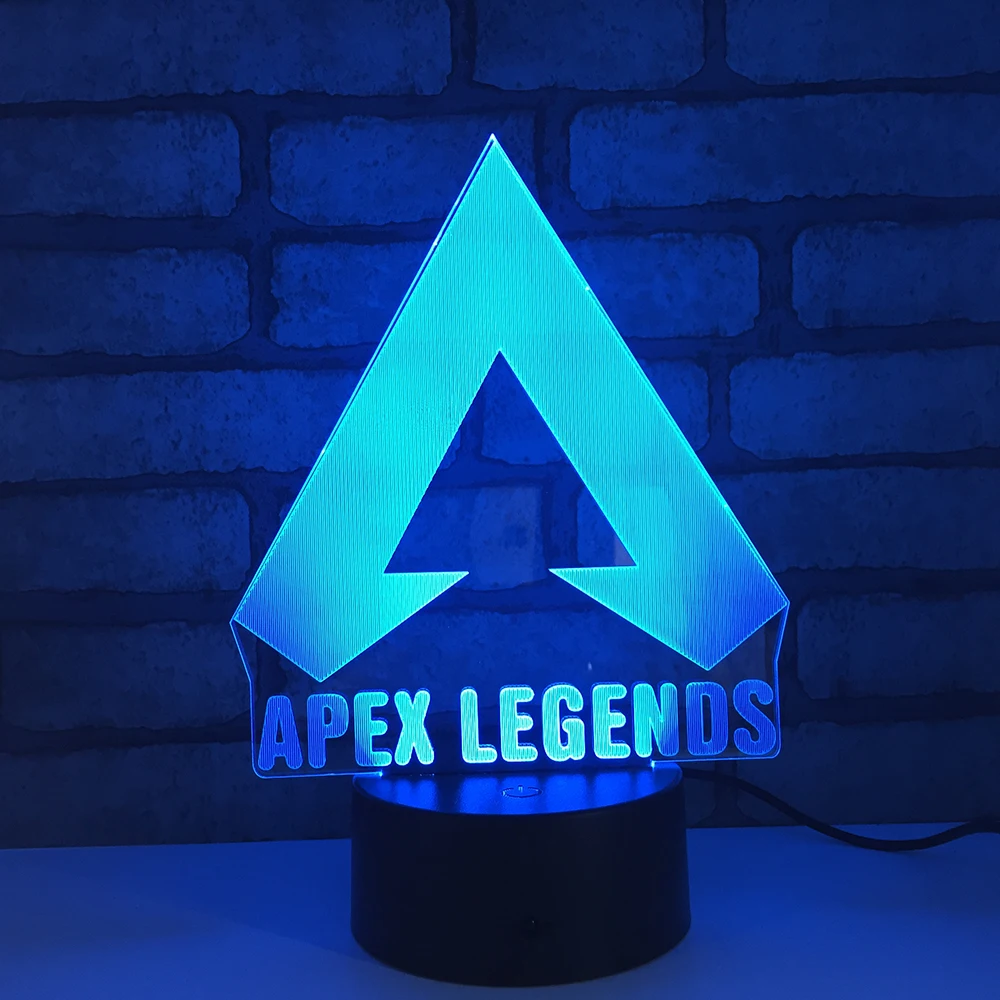 Ночной светильник Apex Legends светодиодный RGB 7 меняющихся цветов Настольный фигурки