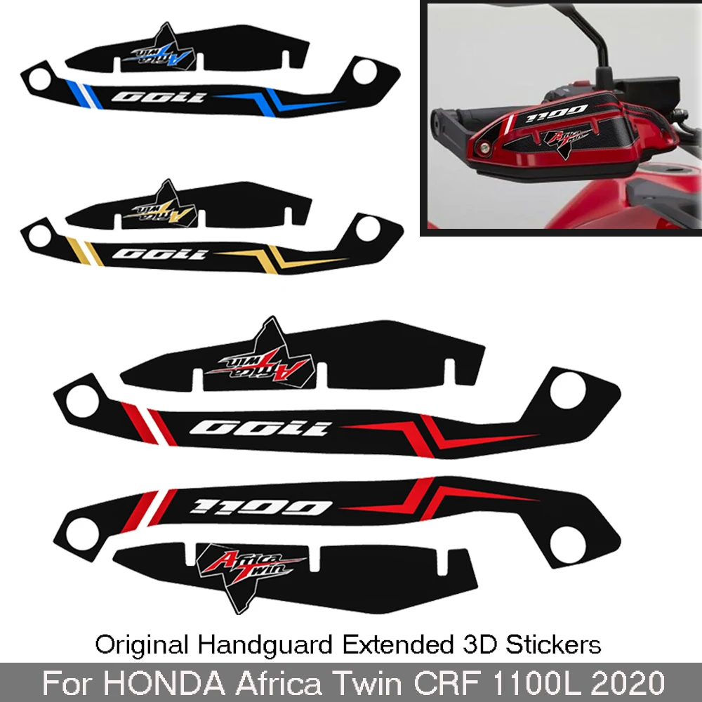 

Motorcycle Original Handguard Extended 3D Stickers For HONDA Africa Twin CRF 1100L 2020 CRF 1100 L Adventure sticker