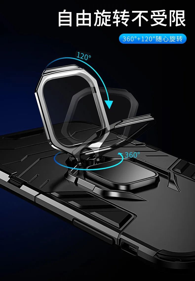 for oneplus 7t pro case hard pc with stand ring armor shockproof protective back cover case for one plus 7t 7 pro 6t phone shell free global shipping