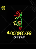 neon sign for woodpecker hard cider on tap neon bulb sign display iconic beer lamp logo affiche neon beer signs lighted fishing