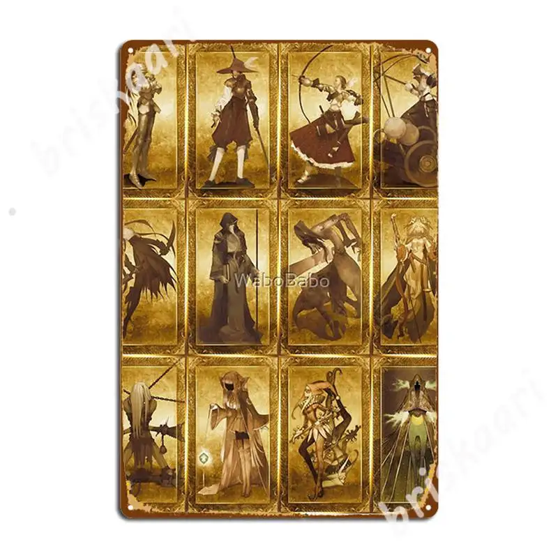 

Fate Grand Order Gold Card Backs Metal Signs Club Cinema Decoration Plaques Tin sign Posters