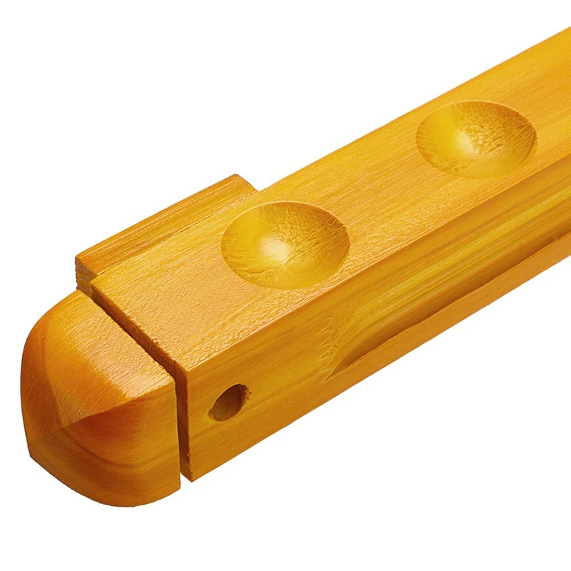 

Billiard Cue Rack 6 Cues Wall Mount Mahogany Finish Hardwood Pool Cue Rack with Cue Clips