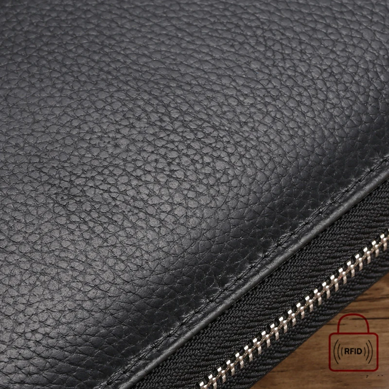 DIDE RFID Длинный кошелек для женщин из натуральной кожи 24 держателей карт