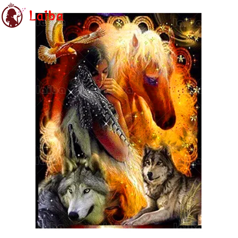 

3d круглая квадратная Алмазная вышивка, Лидер продаж, домашнее искусство, ретро сексуальные женщины и животные, полностью алмазная живопись ...