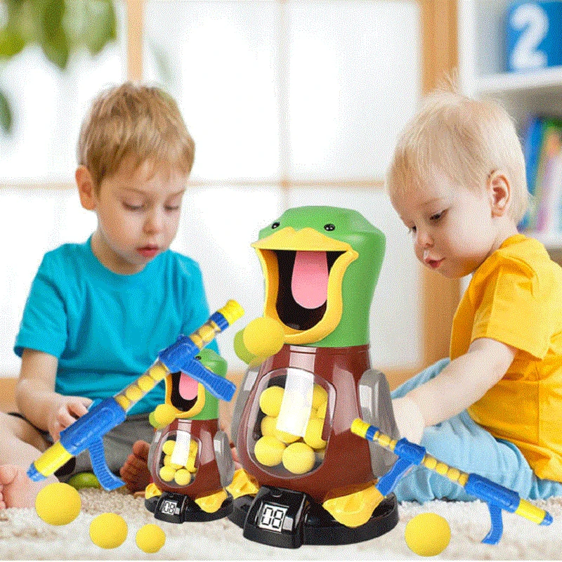 

Children's Soft Bullet Gun Score Target Duck Children Shooting Toys Shooter Foam Ball Battle Air Toy Popper Gun Power Air Power