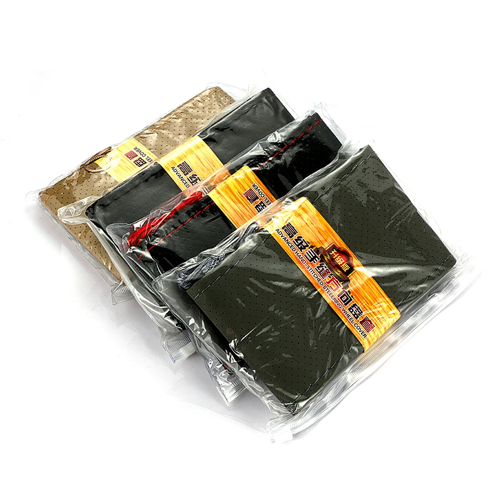 Кожаные чехлы для audi a3 8l peugeot toyota avensis чехол рулевого колеса автомобиля 207 a4 ford s-max