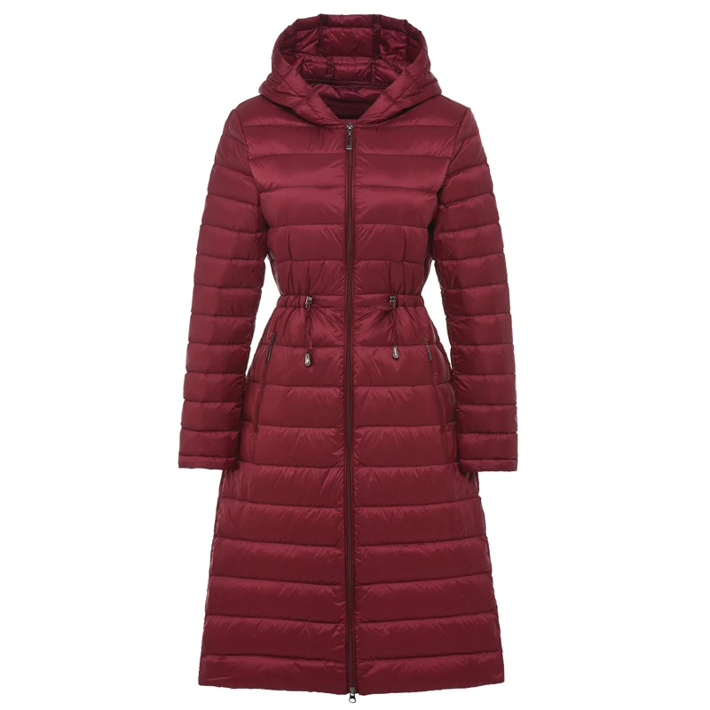 

Long Down Jacket Women Ultra Thin Lightweight Down Coat Outerwear Tide Spring Autumn White Duck Down Ultra Light Jacket Parkas