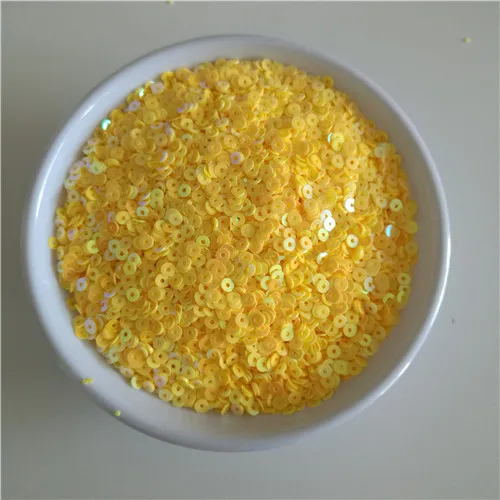 AB yellow 3 мм круглый плоский AB красочные свободные блестки ремесла одежда свадебное платье украшения Швейные сумки для одежды обувь дизайн ногтей аксессуары - Цвет: AB yellow