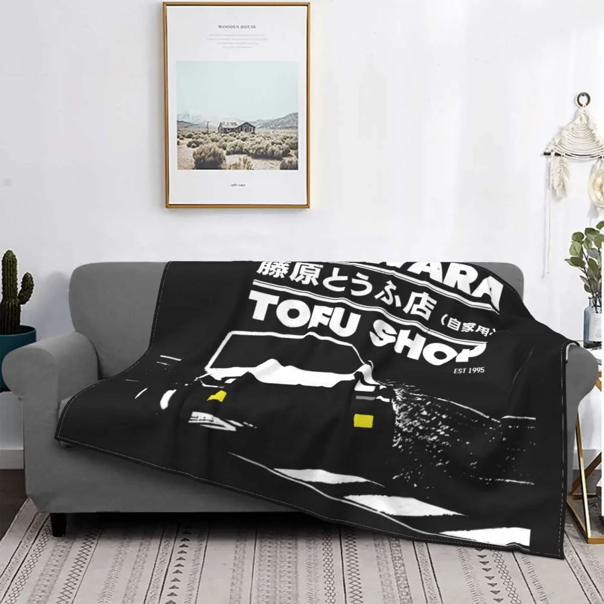 

Fujiwara-Manta para tienda de Tofu AE86 Initial D, Manta de microfiber ultrasuaves