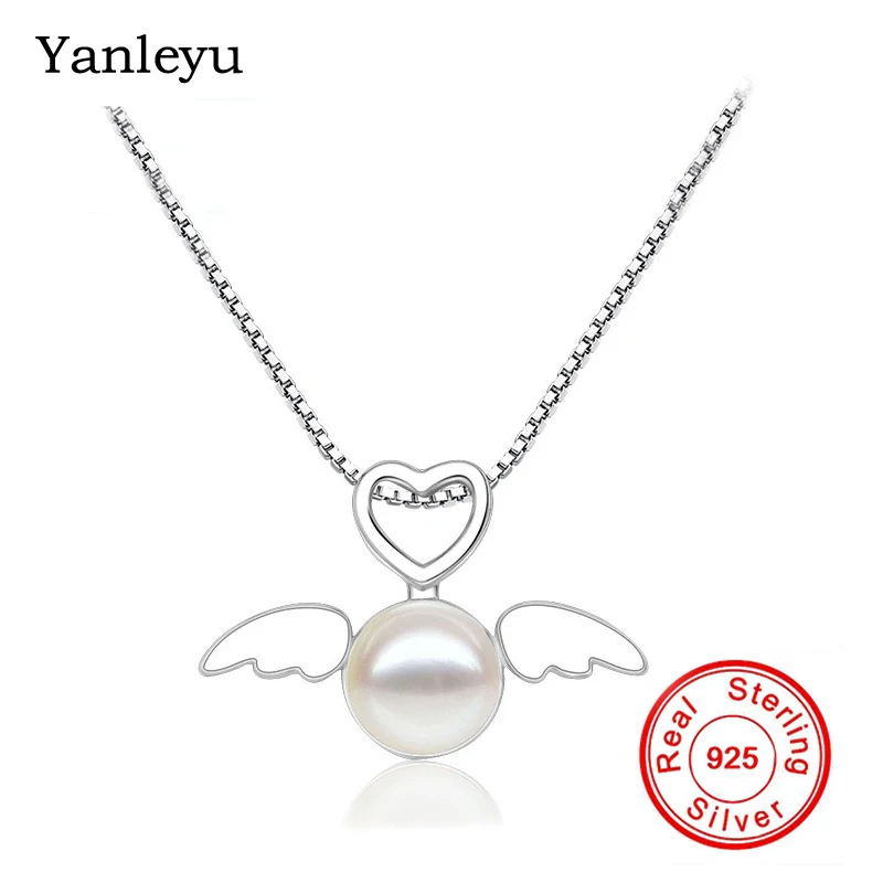 Yanleyu элегантный жемчужный кулон ожерелье из стерлингового серебра 925 пробы