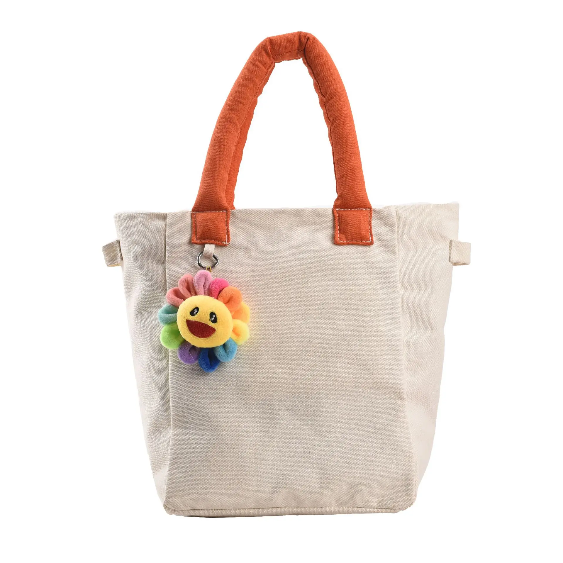 

Large Capacity Tote Bag for Women Girl Summer 2021 Sunflower Fashion Color Contrast Simple Casual Shoulder Portable Bucket Bag