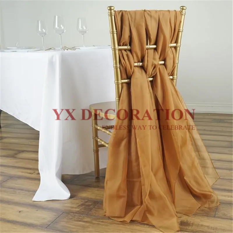 10 шт. шифоновый чехол Chiavari на стул с галстуком-бабочкой и капюшоном для украшения